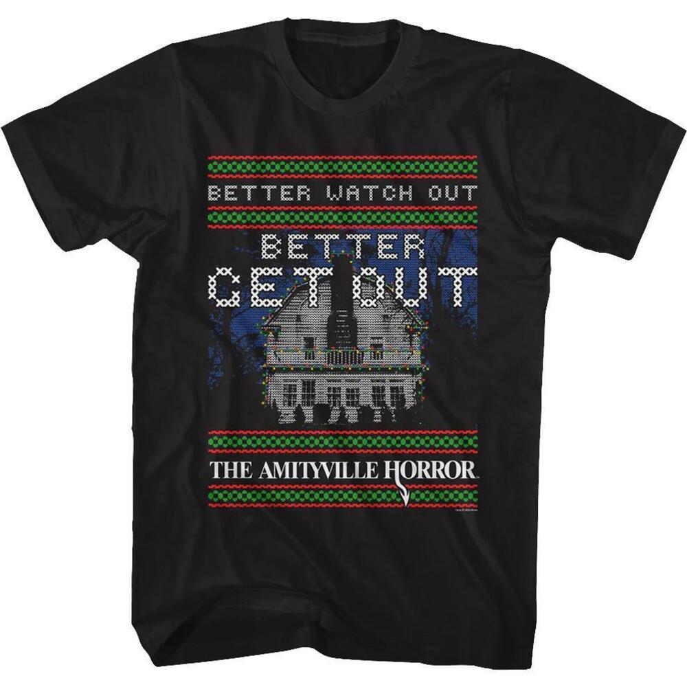 Better Watch Out Faux Ugly Christmas Sweater Amityville Horror Tshirt